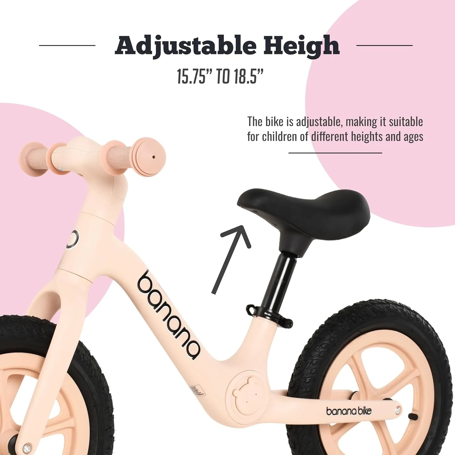 - Age 2-6 - Adjustable Handlebar and Seat banana bike Lava Sport Kids Balance broadway service Bike - No Pedal Kids Bikes - Walking Bicycles - Beginner Lightweight Sports Training Bicycle for Boys and Girls 