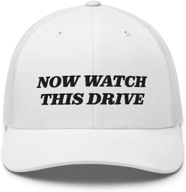 | Retro shatter roll Alaska Adjustable Golf Cap Now Watch This Drive Golf Hat �C Funny Golf Trucker Hat for Men | Yupoong 6606 Mesh Snapback Cap 