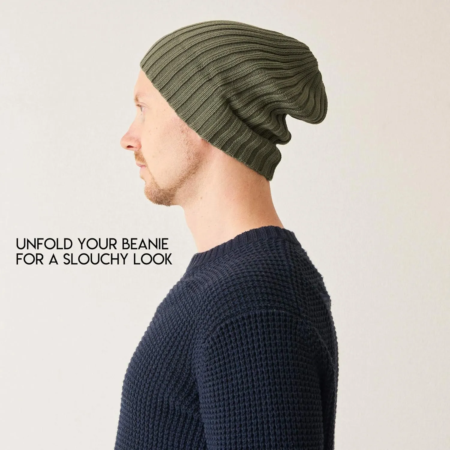 - Ribbed Trawler Knit Cap Womens Slouch Hat CHARM Mens metabolism Cotton Fisherman Beanie 