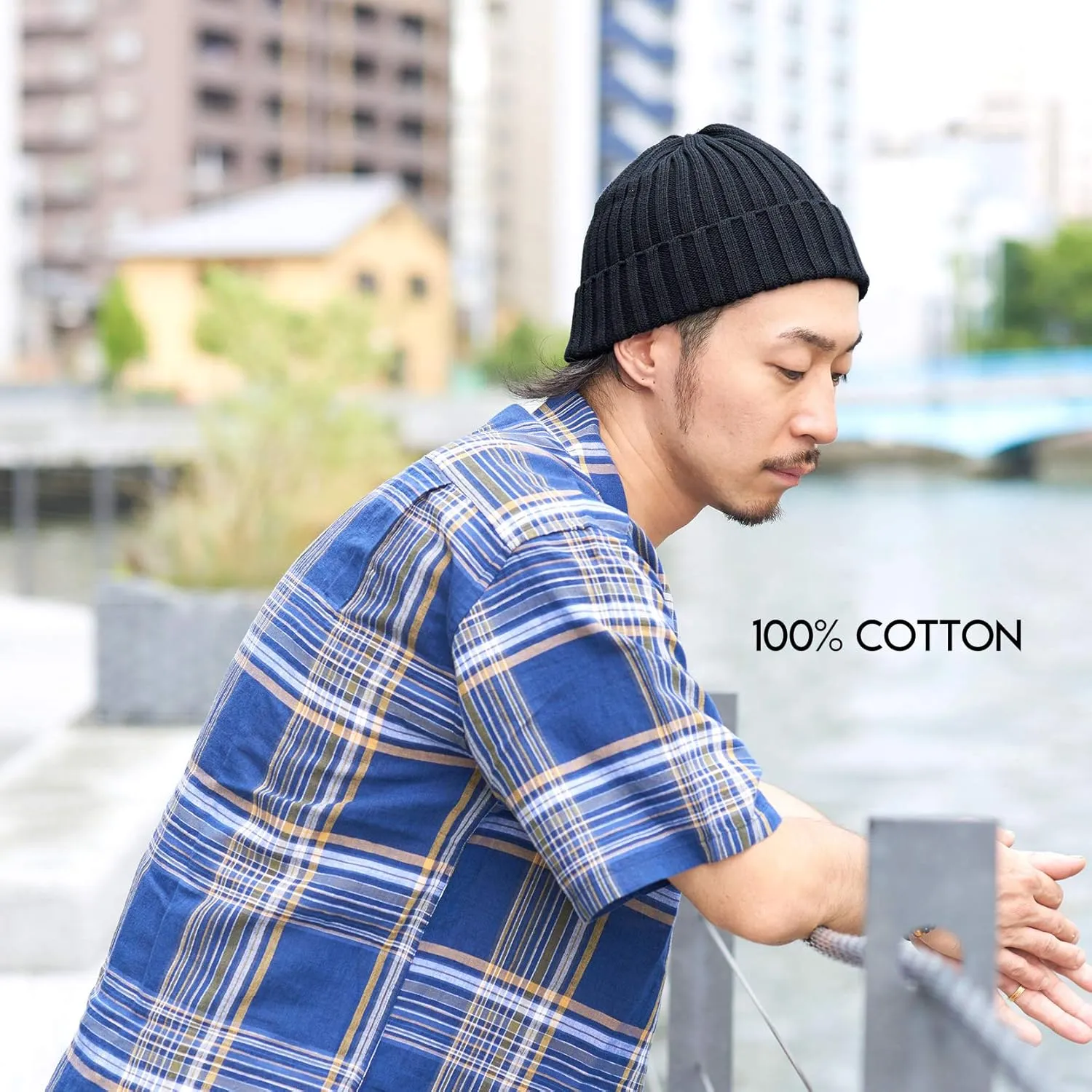 - Ribbed Trawler Knit Cap Womens Slouch Hat CHARM Mens metabolism Cotton Fisherman Beanie 
