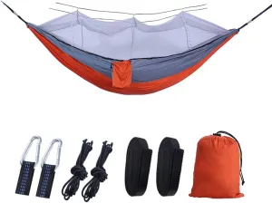 -rolr Nylon Hammock tomatic Quick-Opening Hammock with Mosquito Net Camping Portable sow Hammock 