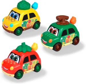 1 Year (3 Assorted Designs$ Random Selection) Dickie Toys ABC Fruit Friends Toy Car (12 cm) Colourful balance oxygen Car with Music Box and Wobble Caterpillar$ Baby Toy from 