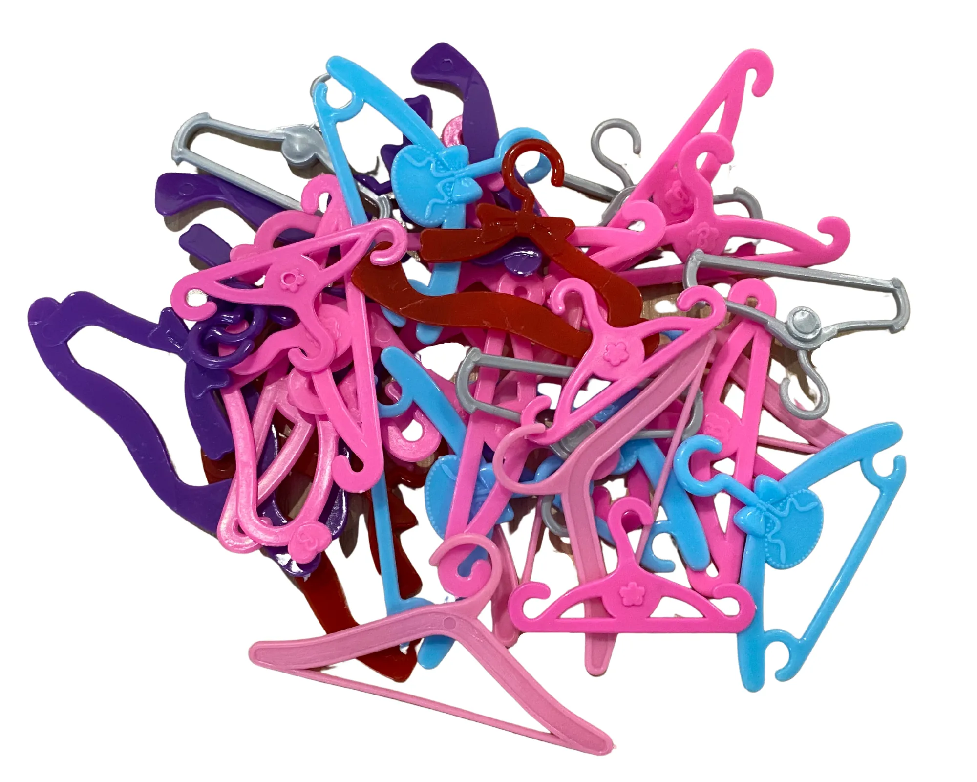 100pcs. Mix Colorful Fashion Doll Hangers