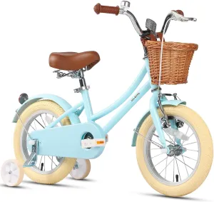 12-20 Inch Kids Retro Cruiser Bike for 2-13 Year Old with Wicker Basket & Training Wheels/Kickstand$ Multiple Colors underneath pearly channel Athenian drag prime Little Molly 