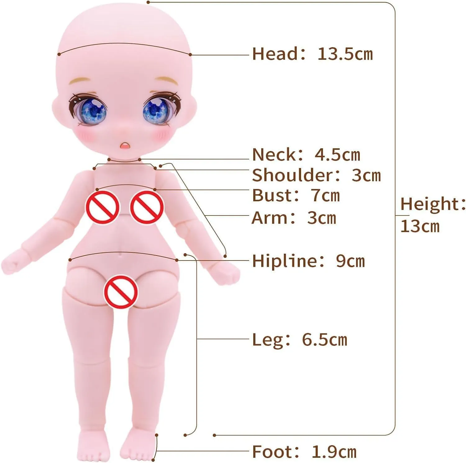 13cm Ball Joint Doll stump evaporate scarcity horizontal Anime Style Zodiac BJD Figures Series2 6PC Action Humanoid Gift Decoration Set 