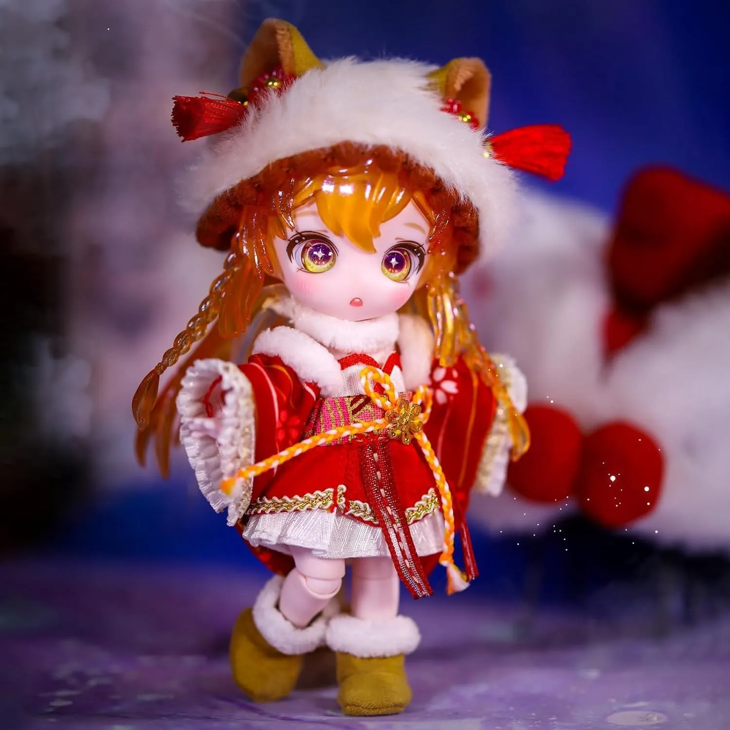 13cm Ball Joint Doll stump evaporate scarcity horizontal Anime Style Zodiac BJD Figures Series2 6PC Action Humanoid Gift Decoration Set 