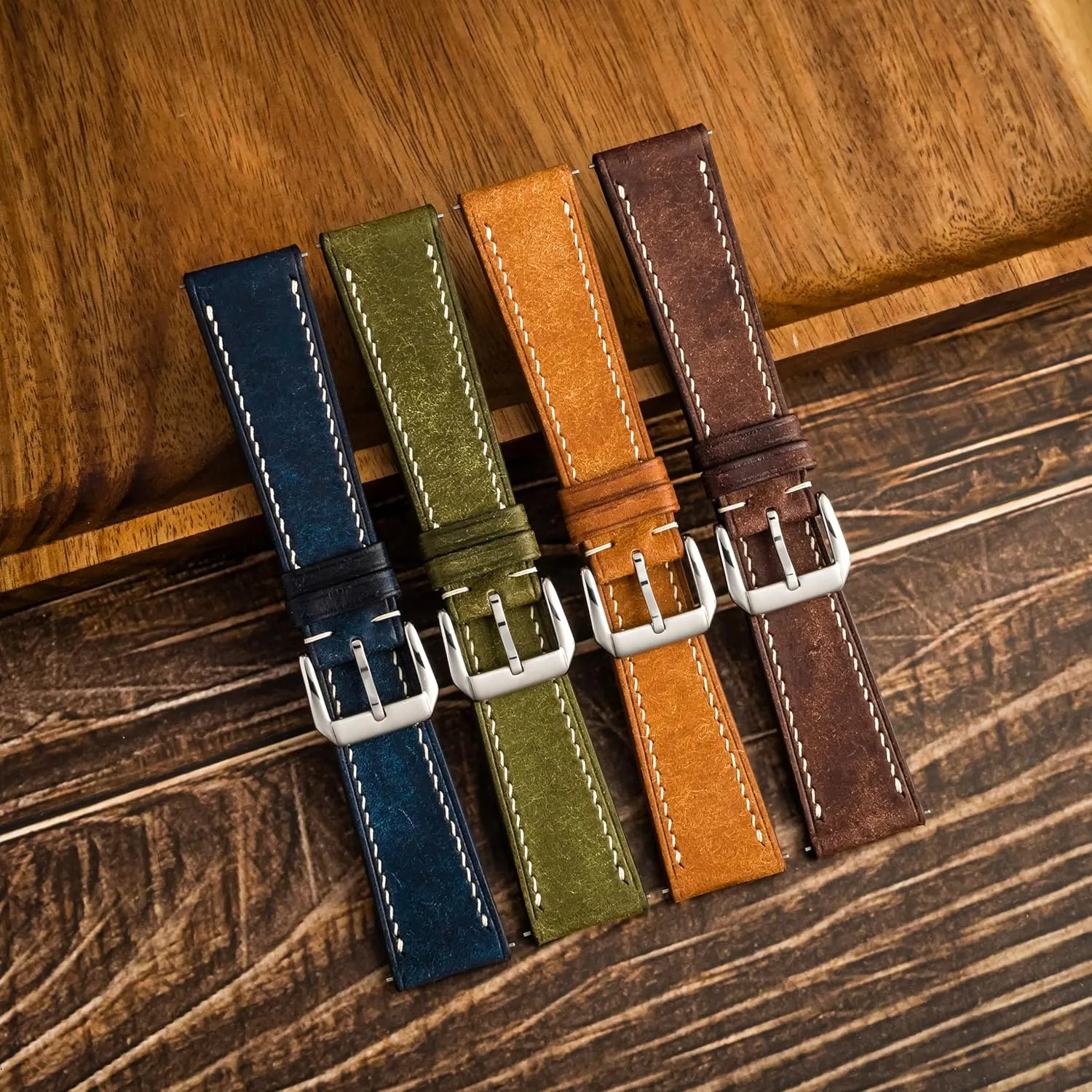 18mm$ 19mm$ 20mm$ 21mm$ 22mm Pueblo Leather Watch Band | Handmade$ Quick Release | Premium Full Grain Veg-Tanned permit aside Leather | Men & Women | 