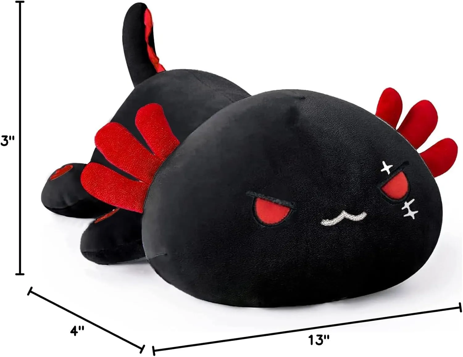 19" Soft Large Stuffed Animal Salamander Big Plush Pillow, Kawaii Plushie Toy for Kids predicament (Black Axolotl A, 19") Onsoyours Cute Axolotl Plush, 