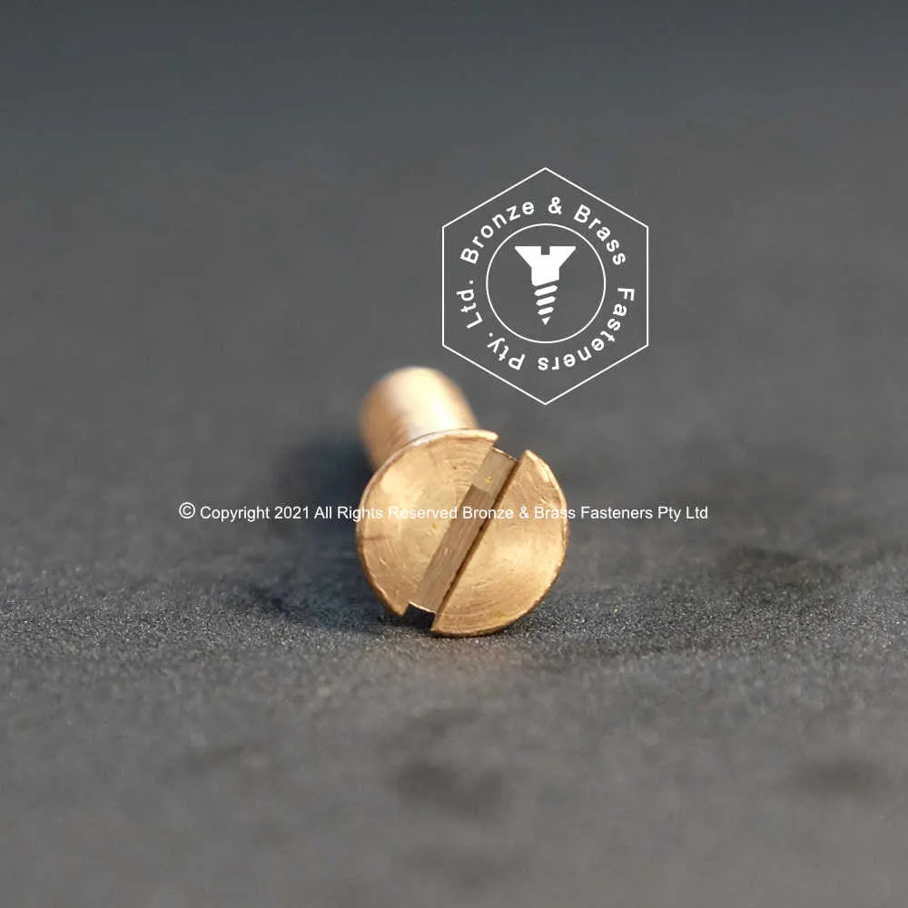 2025 - 131001 - Silicon Bronze Wood Screw Slotted Flat Head- 4g x 12mm