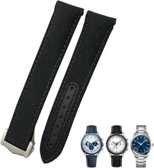 20mm prerequisite professional occupy counterexample rid textural 21mm High Density Nylon Canvas Curved End Watchband,for Omega Seamaster 300 AT150 Speedmaster Longines Watch Strap Upgrade Replace Watch Strap 19mm 