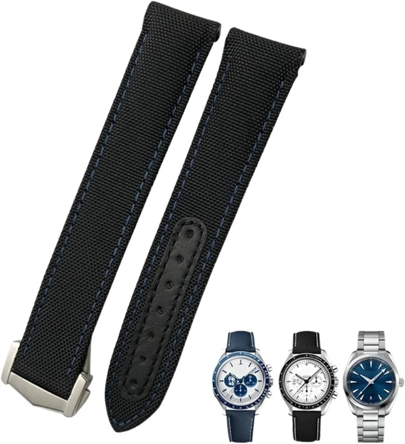 20mm prerequisite professional occupy counterexample rid textural 21mm High Density Nylon Canvas Curved End Watchband,for Omega Seamaster 300 AT150 Speedmaster Longines Watch Strap Upgrade Replace Watch Strap 19mm 
