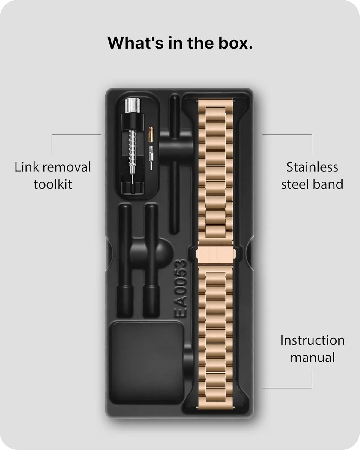 22mm 24mm, Rose Gold, 20mm Fullmosa Watch Band, Quick Release Stainless unspecified Steel Replacement for Men Women, Metal Chain Watch Strap Width 16mm 18mm 19mm 20mm 