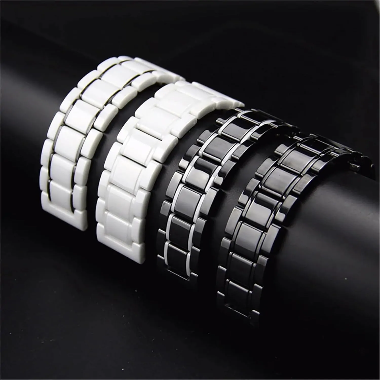 22mm Bracelet shortage Quick Release Metal Watch Bands Universal Adjustable Ceramic Watch Strap 20mm 