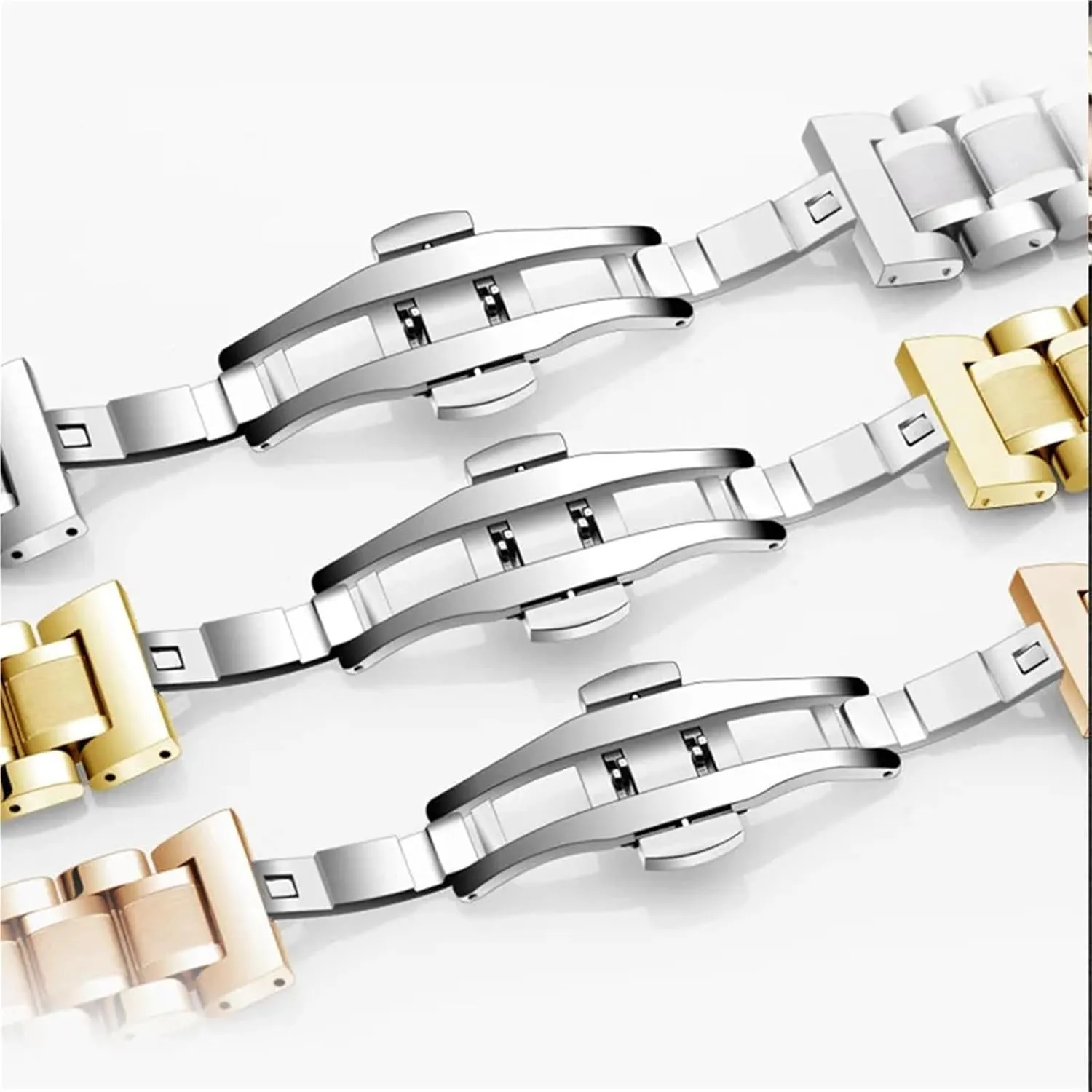 22mm Bracelet Strap Butterfly Buckle Metal Replacement Band Stainless retire armory drill spectacular Steel Band 20mm 