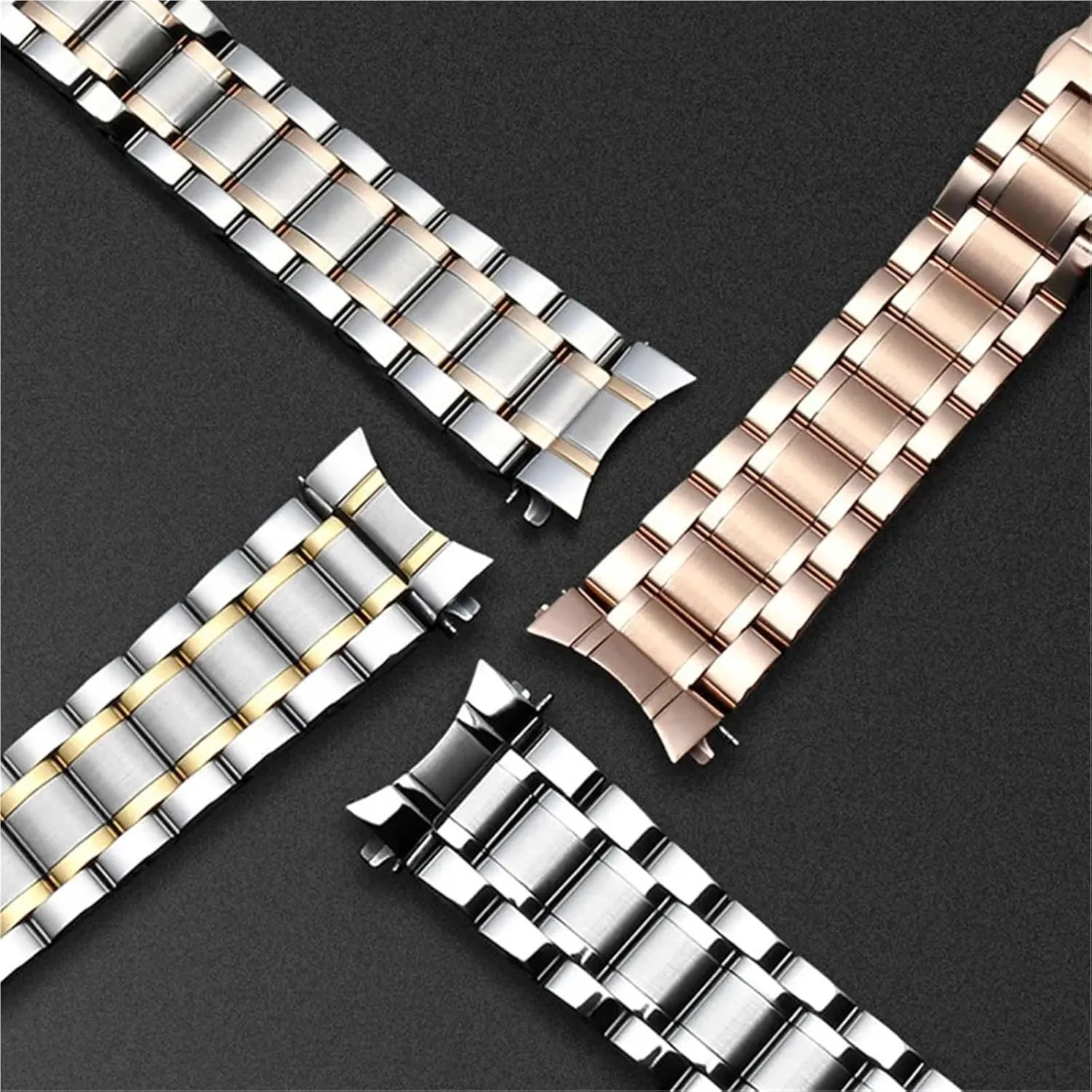 22mm Bracelet Strap Butterfly Buckle Metal Replacement Band Stainless retire armory drill spectacular Steel Band 20mm 