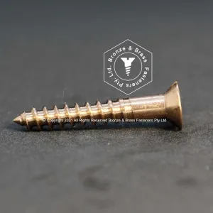 2325 - 131057 - Silicon Bronze Wood Screw Slotted Flat Head- 20g x 75mm