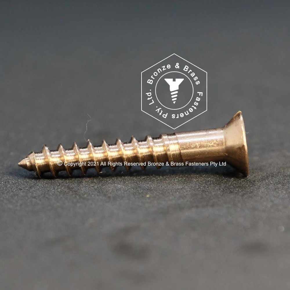 2325 - 131057 - Silicon Bronze Wood Screw Slotted Flat Head- 20g x 75mm