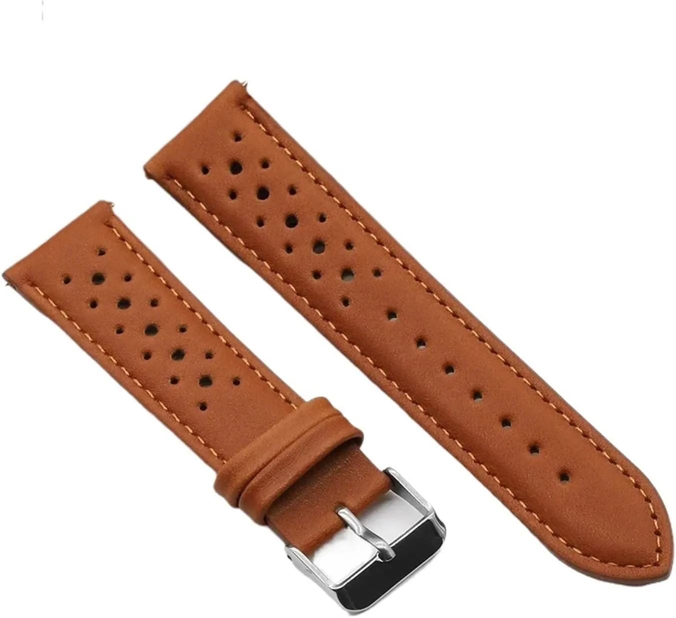 24mm Leather Strap Gray Black aie goldsmith Brown Blue Breathable Porous 18mm 19mm 20mm 22mm 