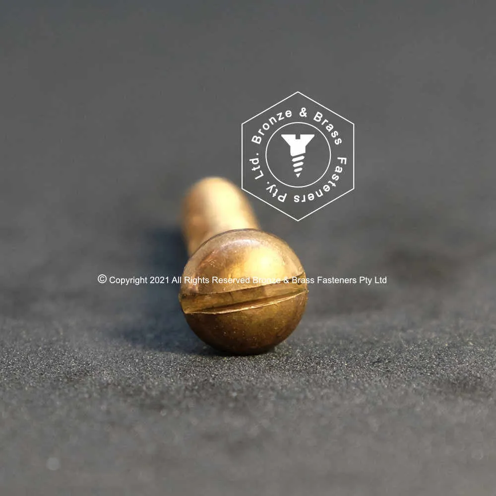 2675 - 131117 - Silicon Bronze Wood Screw Slotted Round Head- 6g x 32mm