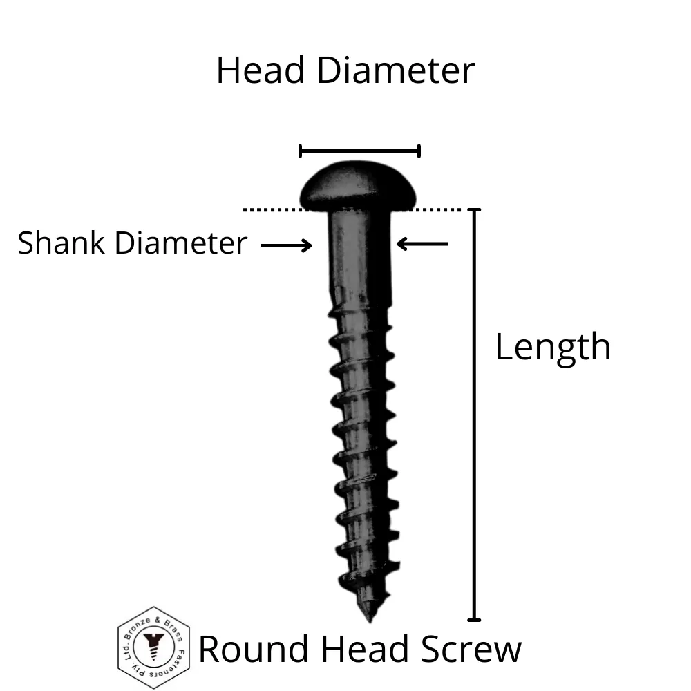 2675 - 131117 - Silicon Bronze Wood Screw Slotted Round Head- 6g x 32mm