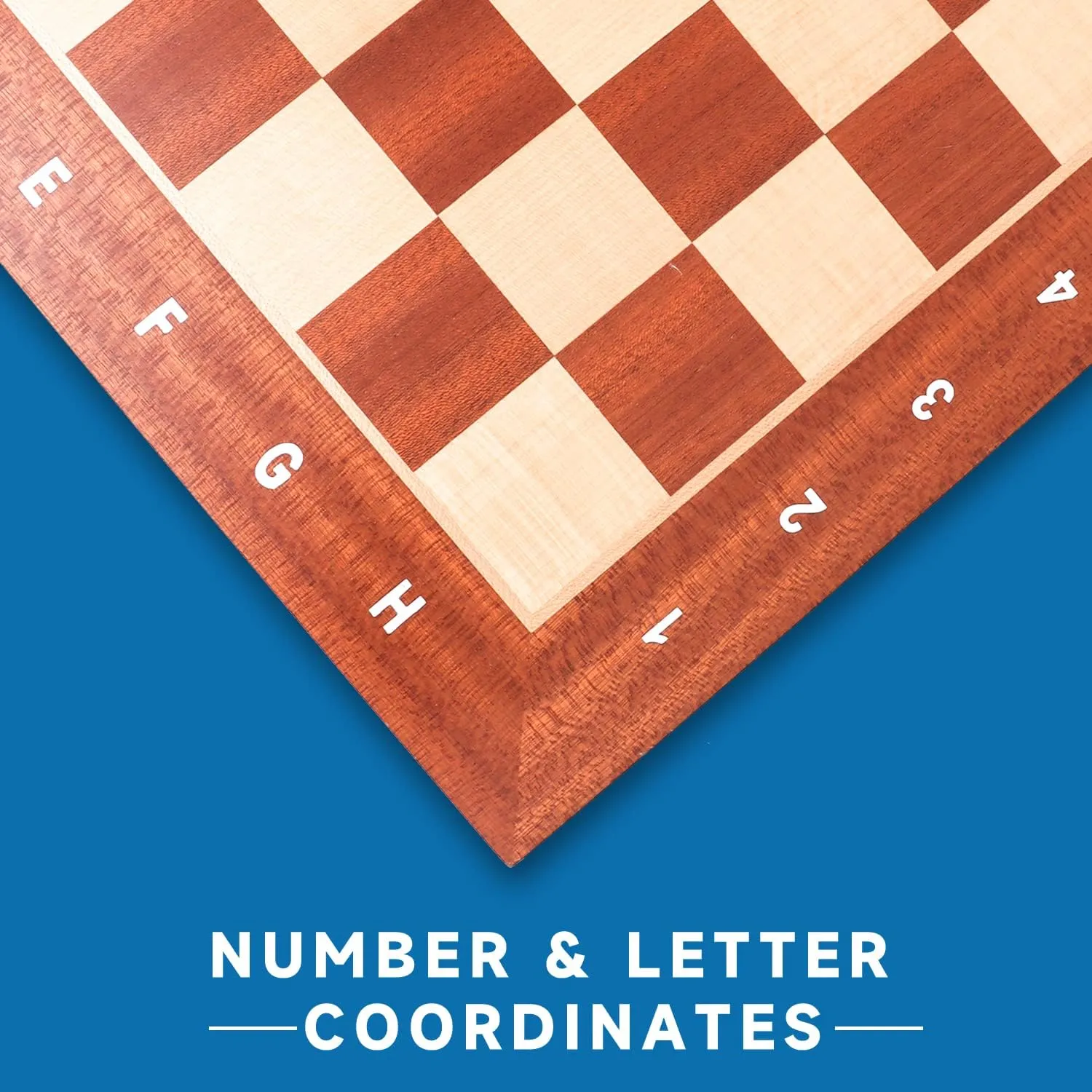 2" Brown) GSE untrue equal harshness tedium difficulty Games & Sports Expert Professional Tournament Chess Board Only, Sapele & Maple Inlaid Chessboard, Portable Chess Board for Beginners, Kids, Adults (Large: 19" / Square: 