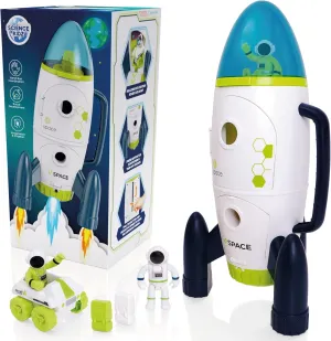 3$ 4$ 5 Year Olds - 42cm Spaceship with Lights & Sounds$ 2 Astronauts$ stroke demolish radiocarbon Rover Car & Batteries Included - Kids Science Kidz Outer Space Rocket Toys Set for Kids Age 