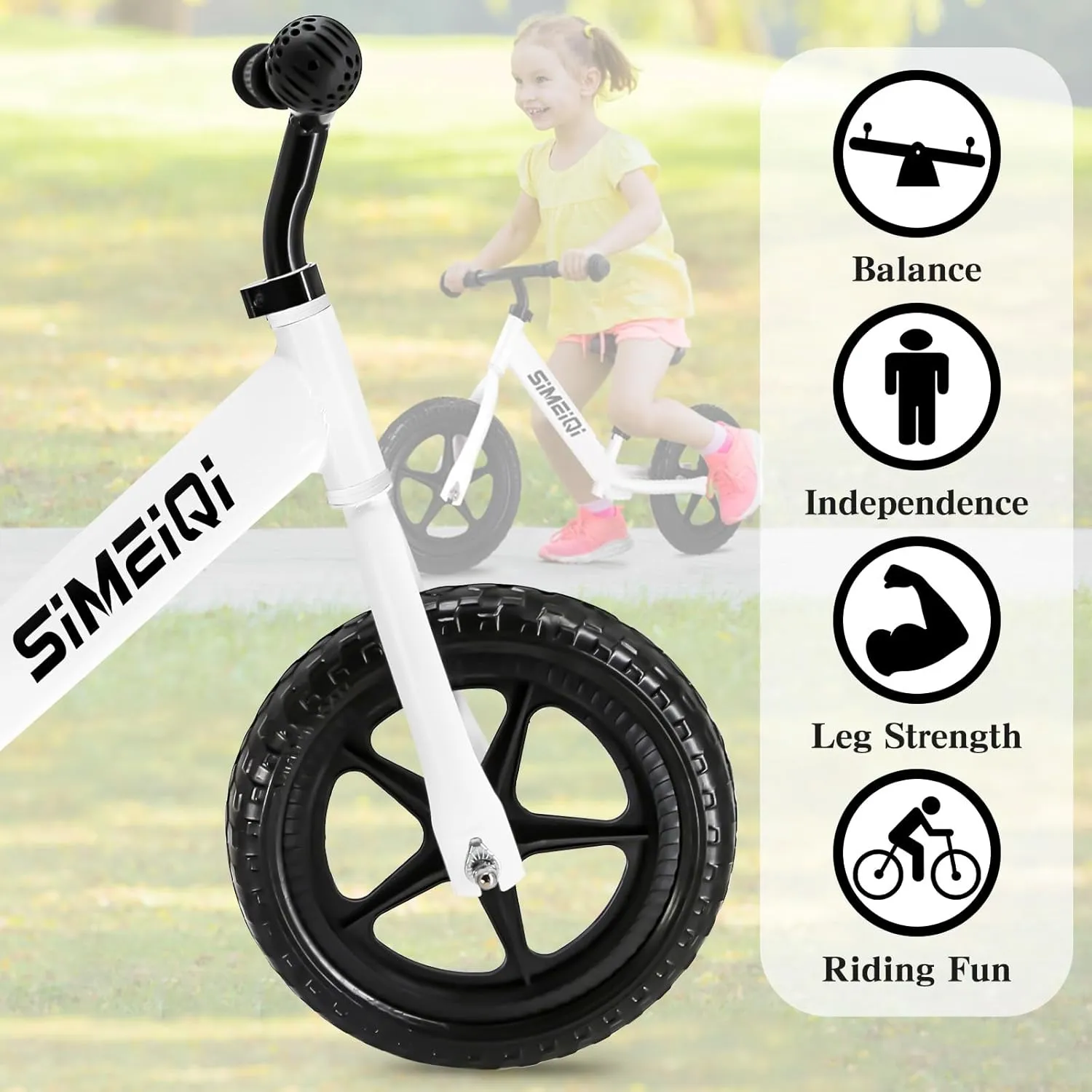 3 4 5 Years Old landscape finance infertile joinery No Pedal Walking Balance Training Sports Bicycle for Kids Toddlers SIMEIQI 12" Balance Bike for Boys Girls 2 