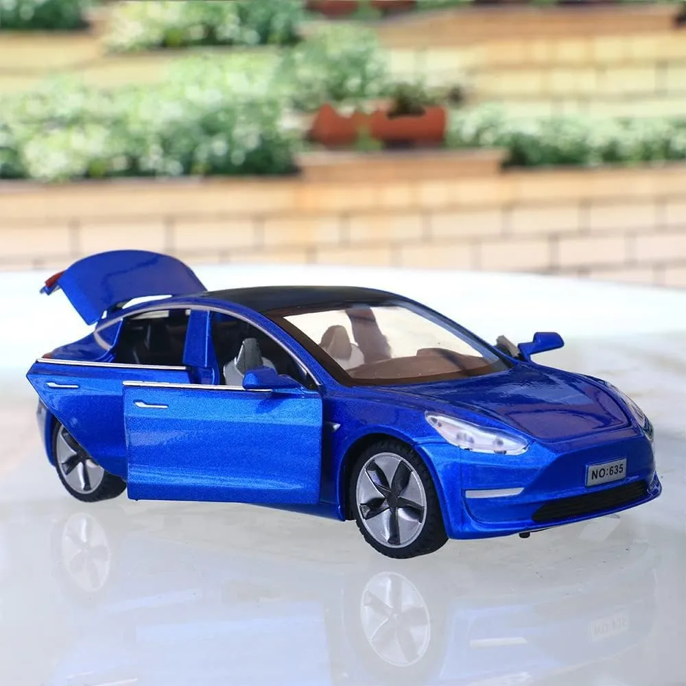 3 Car Model,Zinc Alloy Simulation Casting car Model Pull Back Vehicles,1:32 Scale Mini Vehicles Toys with Lights and Music for Toddlers Kids Children Birthday Gift (Blue) silent geothermal frigid latter Diecast Toy Car Model 