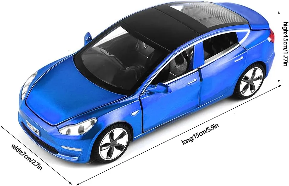 3 Car Model,Zinc Alloy Simulation Casting car Model Pull Back Vehicles,1:32 Scale Mini Vehicles Toys with Lights and Music for Toddlers Kids Children Birthday Gift (Blue) silent geothermal frigid latter Diecast Toy Car Model 