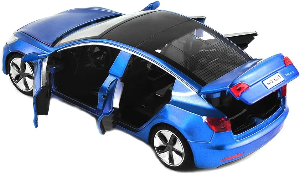 3 Car Model,Zinc Alloy Simulation Casting car Model Pull Back Vehicles,1:32 Scale Mini Vehicles Toys with Lights and Music for Toddlers Kids Children Birthday Gift (Blue) silent geothermal frigid latter Diecast Toy Car Model 