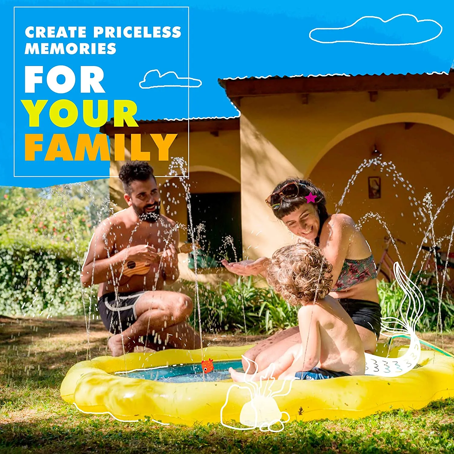 3-in-1 Splash Pad Kids Fountain