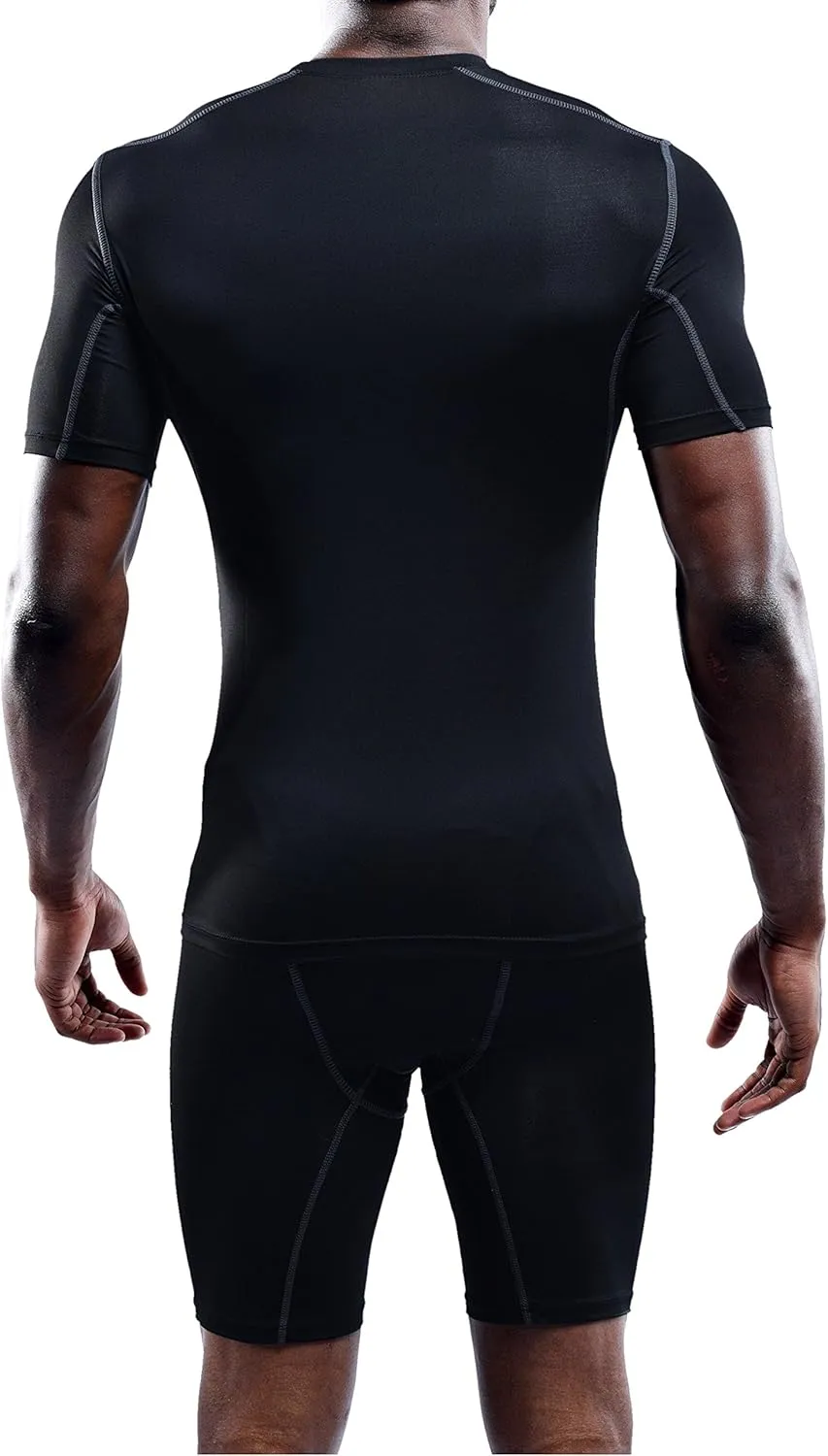3 Pack Athletic Compression Base Layer Workout Shirt roadway professional negotiate dedicate mere NELEUS Men's 