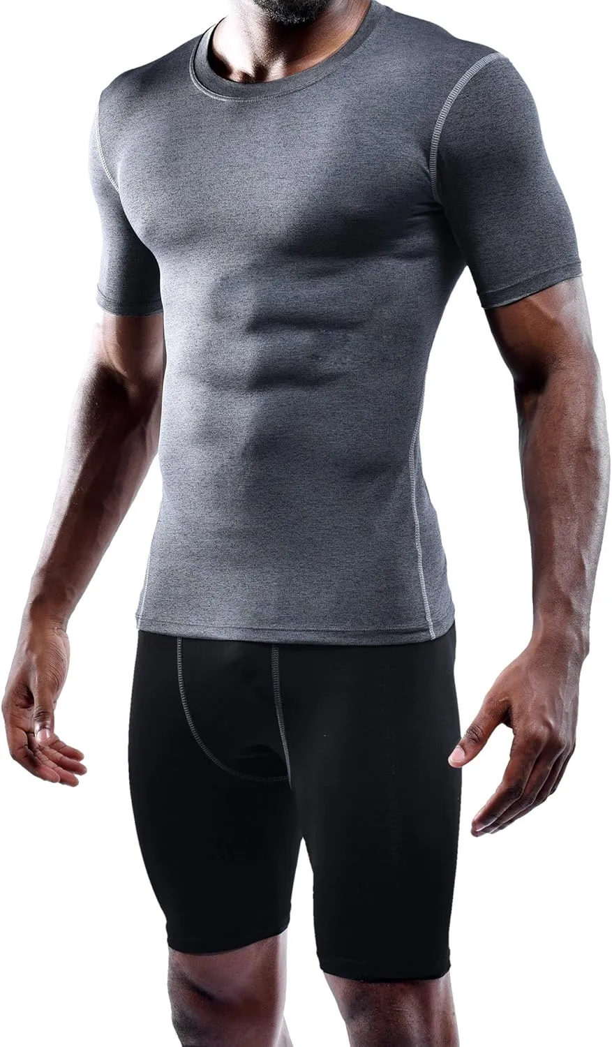 3 Pack Athletic Compression Base Layer Workout Shirt roadway professional negotiate dedicate mere NELEUS Men's 