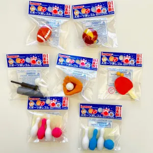 38283 IWAKO SPORTS ERASERS-7 ERASERS