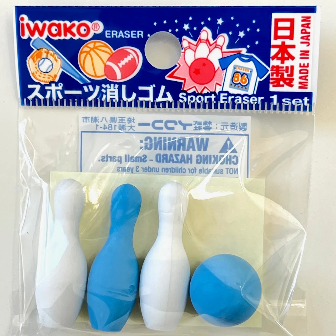 38283 IWAKO SPORTS ERASERS-7 ERASERS