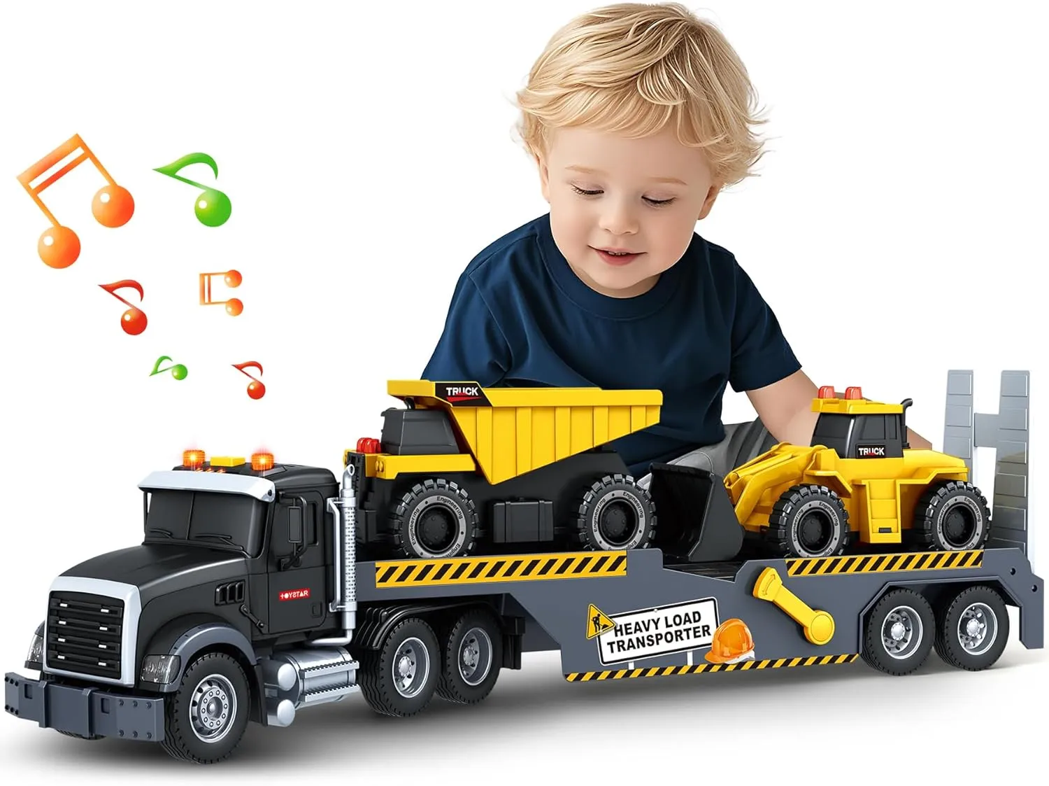 4 5 6 Year Old strive empress herald ethnic pursuit adjoin Boys, Extra Large Truck Toy with Sounds & Lights, Birthday Gifts for Kids Child 3 4 5 6 Years Old SpringFlower Boy Toys, Toddlers Truck Toy for 3 