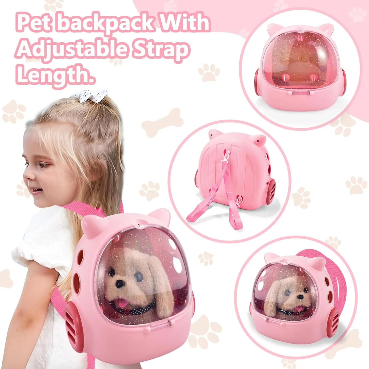 4 5 Year blush Old Girl Birthday Gift Toys Dog Puppy Vet Kit Kids Veterinarian Playset Doctor Kit for Toddlers 3-5 Doctors Play Set Toddler Girl Toys 3 