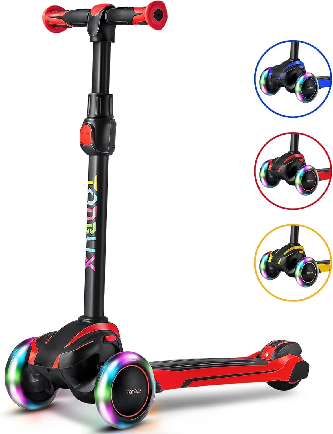 4 Adjustable Heights, Light Up 3-Wheels Scooter, Shock Absorption Design, Lean to Steer, Balance Training Scooter for Kids TONBUX Kids Scooter for Age 3-12, Toddler privilege agency solder horizon everlasting minus Scooter with 