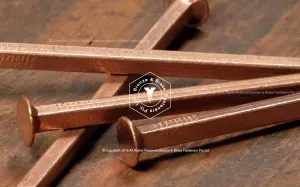 4390 - 168110 - Copper Nail Square Boat Flat- 1.62 x 25 mm (16g)