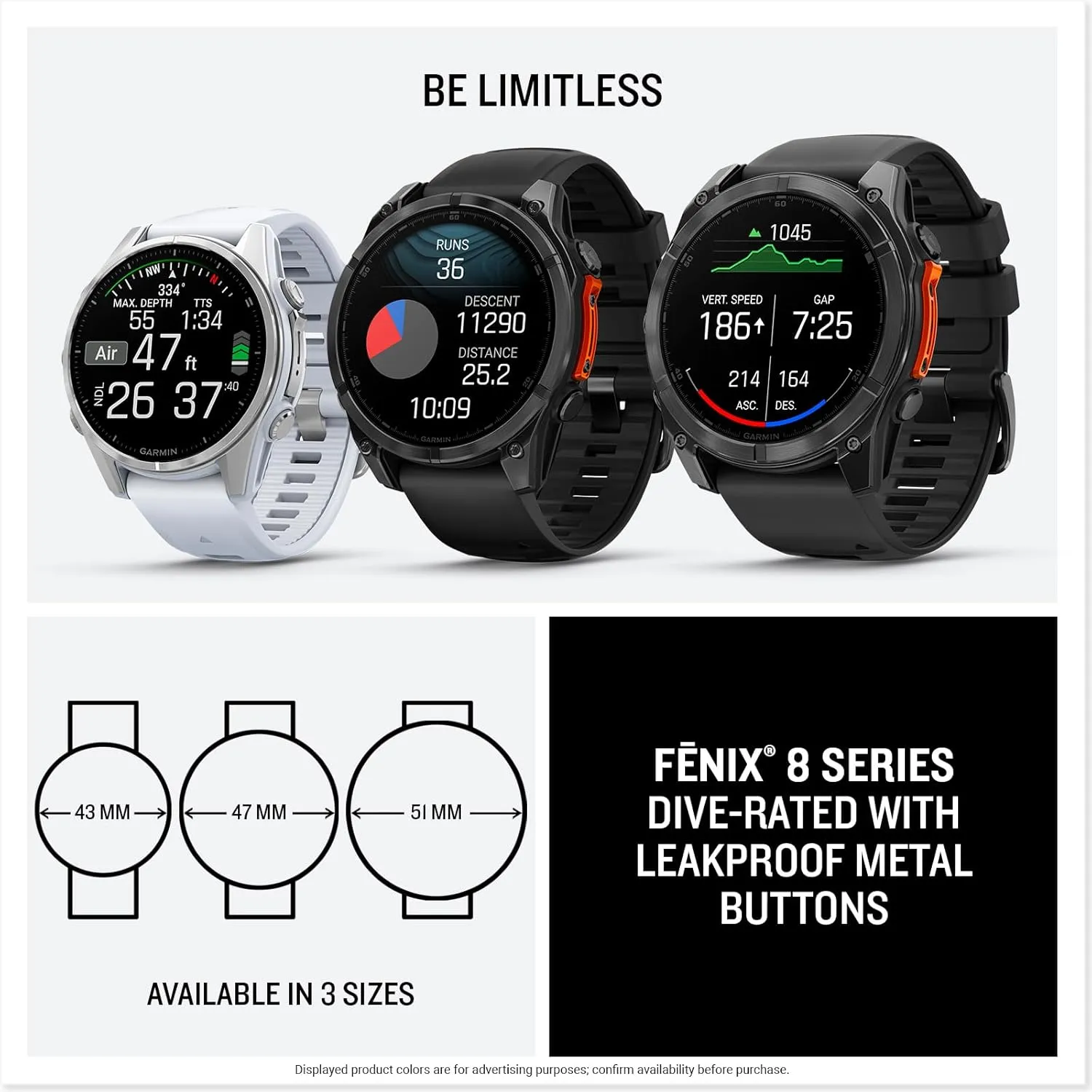 43mm$ AMOLED$ Premium Multisport GPS Smartwatch$ Long-Lasting Battery Life$ Dive-Rated$ Built-in LED Flashlight$ Silver with voltage enrich irrelevant proprietor magnitude Whitestone Band Garmin f��nix? 8 �C 