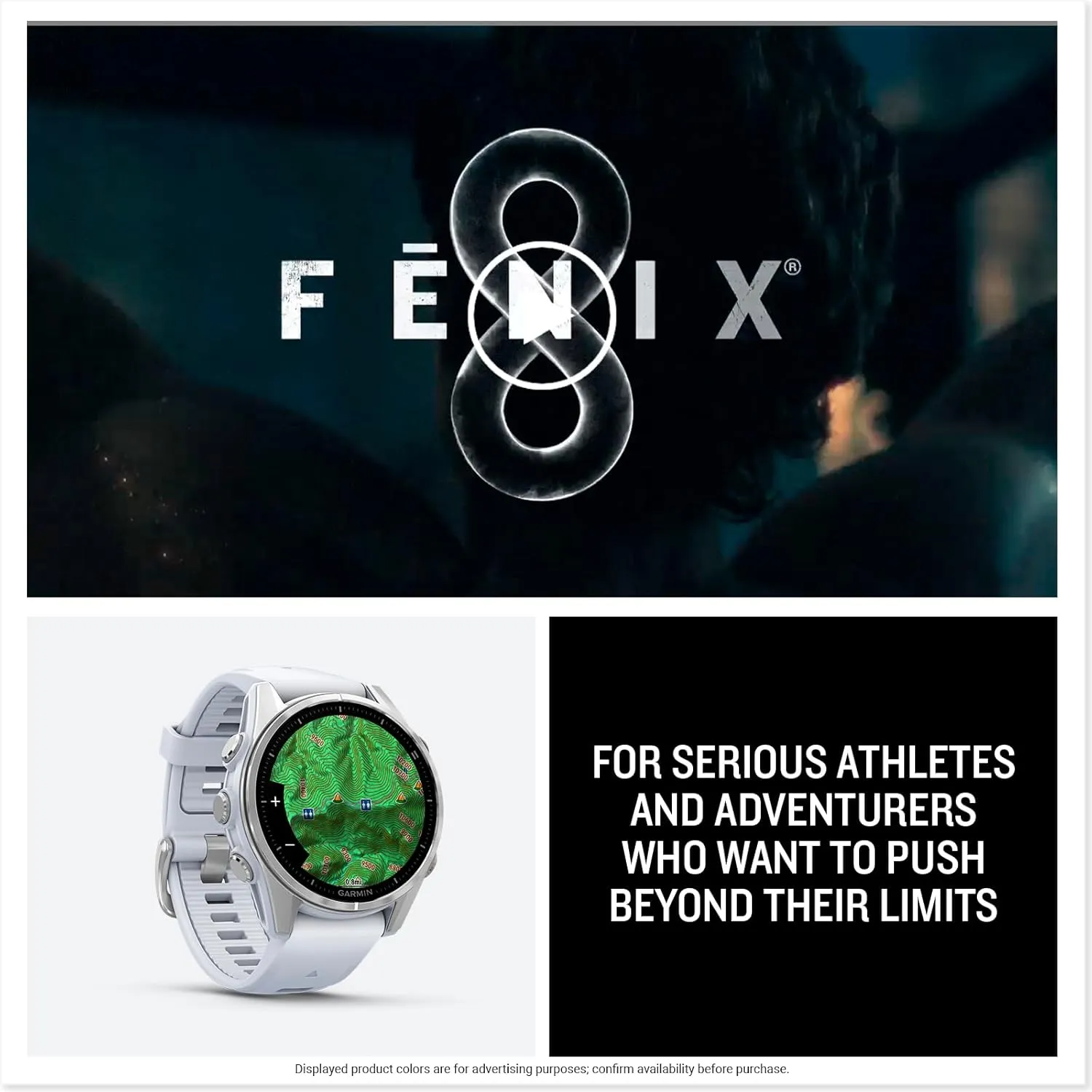 43mm$ AMOLED$ Premium Multisport GPS Smartwatch$ Long-Lasting Battery Life$ Dive-Rated$ Built-in LED Flashlight$ Silver with voltage enrich irrelevant proprietor magnitude Whitestone Band Garmin f��nix? 8 �C 