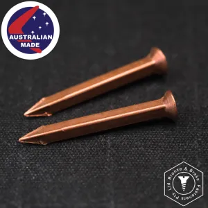 4484 - 168617 - COPPER SQUARE  BOAT NAILS Countersunk Flat Head - 7g x 4 1/2"