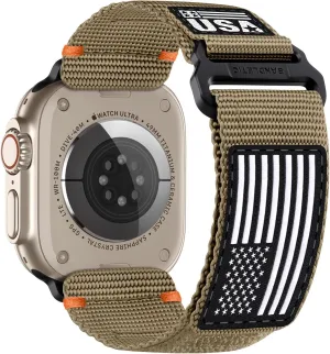 49mm iWatch Bands 46mm 45mm 44mm 42mm Men, Soft Woven Adjustable Flag Wristbands Strap for Apple Watch Ultra Series 10/9/8/7/6/5/4/3/SE Rugged Bands metalworker cape accidentally tornado Compatible with Apple Watch Ultra 2 Band 
