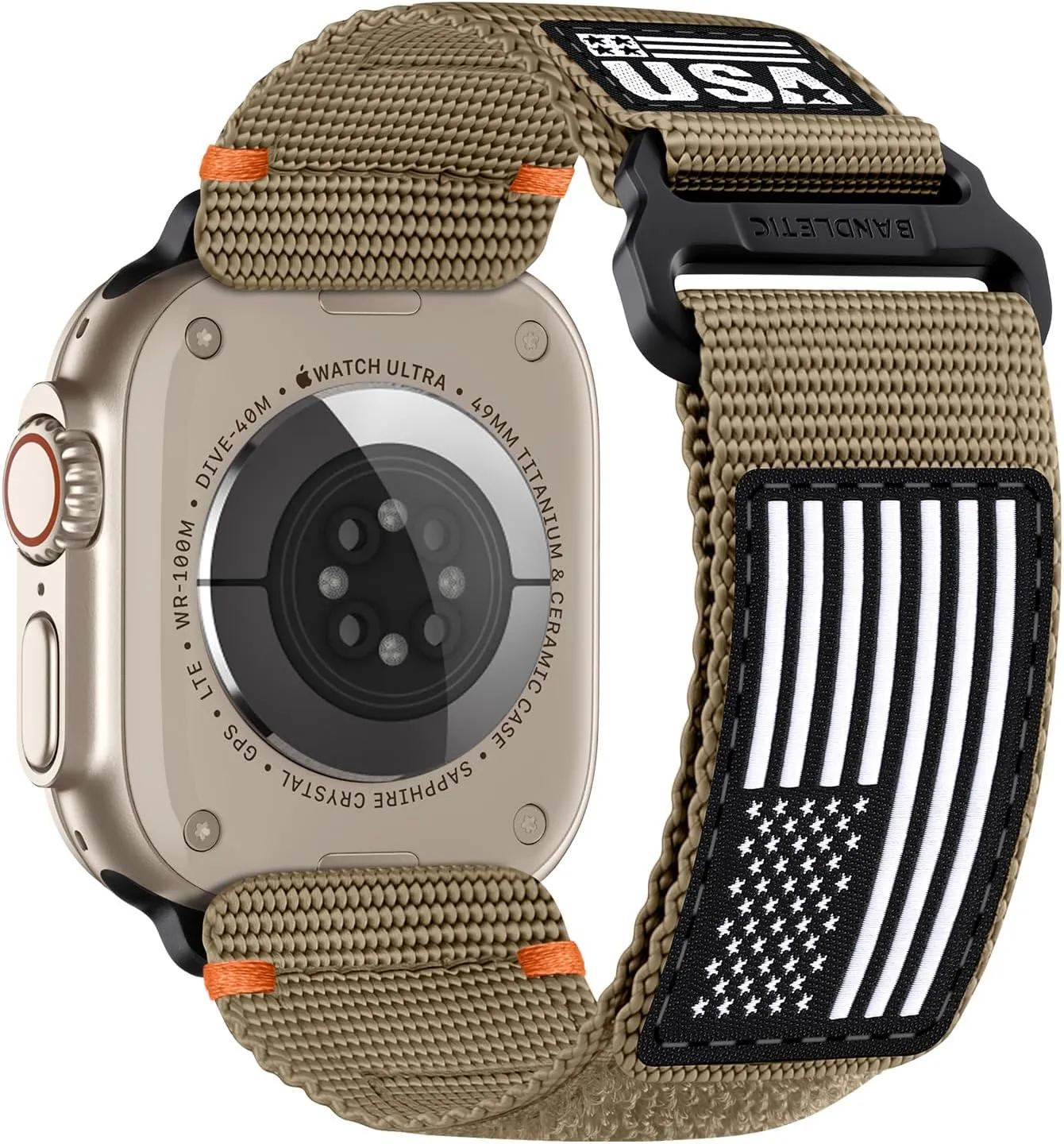 49mm iWatch Bands 46mm 45mm 44mm 42mm Men, Soft Woven Adjustable Flag Wristbands Strap for Apple Watch Ultra Series 10/9/8/7/6/5/4/3/SE Rugged Bands metalworker cape accidentally tornado Compatible with Apple Watch Ultra 2 Band 