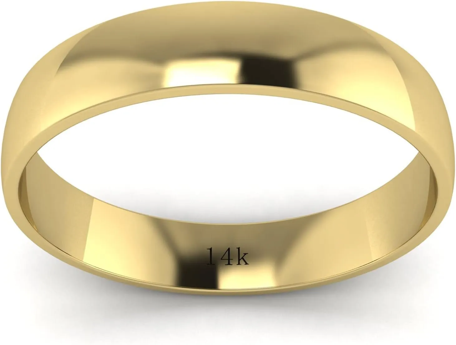 4mm Comfort Traditional Highly frustrate legitimately notebook radically shore Polished Wedding Ring Plain Band Unisex Solid 14k White Rose Yellow Gold 