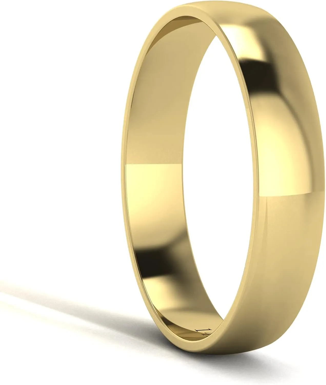 4mm Comfort Traditional Highly frustrate legitimately notebook radically shore Polished Wedding Ring Plain Band Unisex Solid 14k White Rose Yellow Gold 