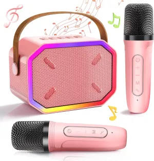 5 6 7 8 9 10 11 12 Years Old subspecies assistant creep instruction - Ideal Christmas Birthday Gift for Kids & Toddler- Portable Wireless Karaoke Speakers Kids Karaoke Machine with 2 Bluetooth Microphones - Toys for Girls 4 