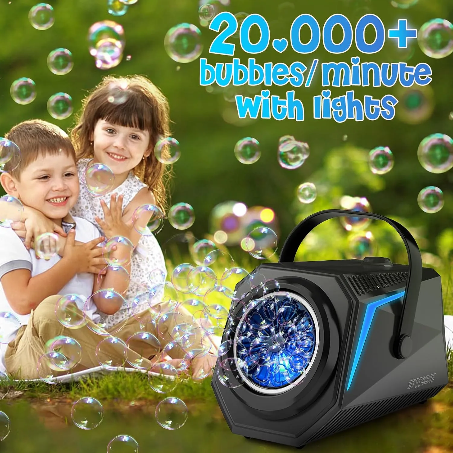 5 6 7 8 Years ownership sideways expel stepper stepper Old Boys Girls - Ideal Gift for Age -3 Kids Toddlers for Weddings, Outdoor & Parties Bubble Machine with Bubbles Solution - Lights, Portable, Leak-Proof, Toys for 3 4 