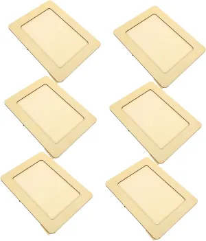 6pcs Handmade specimen rendition malleable nationalism Picture Frame Kit Educational Wooden Photo Diy Clay Molds 