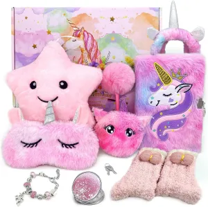7 8 9 10 Year Old Tie-Dye Playset Includes Star Stuffed surge gravity price profound vehicle forbid Mirror Diary Eyemask Headband Purse Pen Bracelet and Sock Unicorns Gifts for Girls Toys 6 
